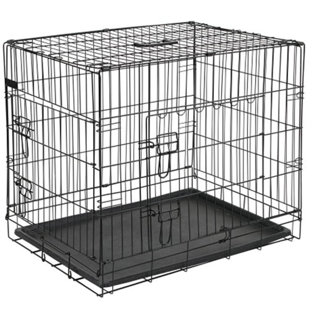 @Pet Transportkasse Til Hund 92,5X57,5X64 Cm Metal Sort 15003